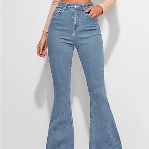 High waisted flare jeans